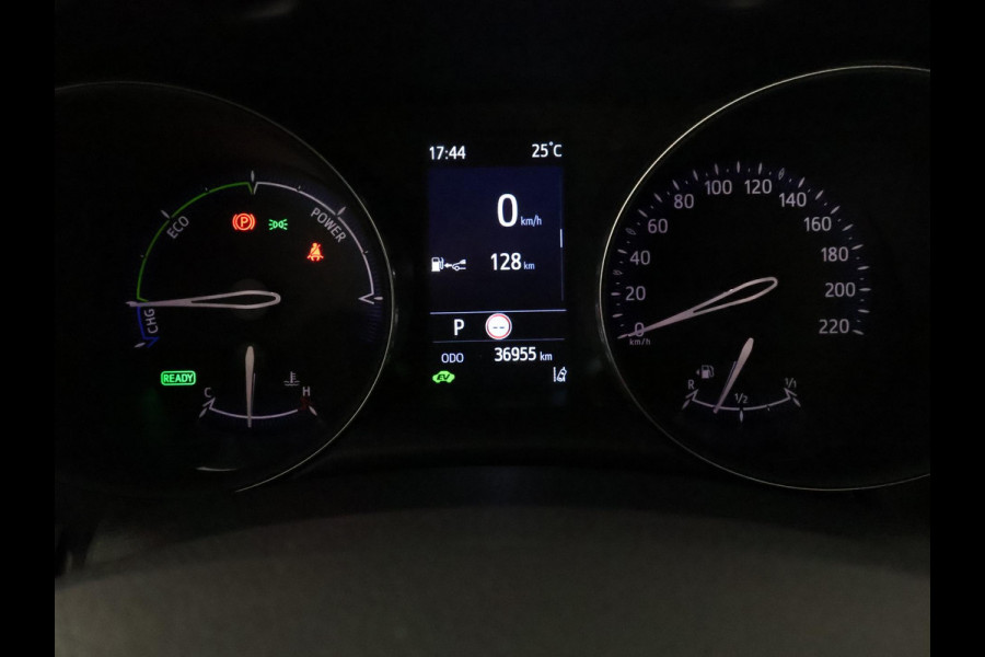 Toyota C-HR 1.8 HYBRID BI-TONE LUXERY LINE GARANTIE 5-2032 TREKHAAK. 4 SEIZOENEN BANDEN.NAVIGATIE. STUUR EN STOELVERWARMING. HALF LEDER