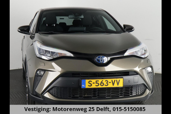 Toyota C-HR 1.8 HYBRID BI-TONE LUXERY LINE GARANTIE 5-2032 TREKHAAK. 4 SEIZOENEN BANDEN.NAVIGATIE. STUUR EN STOELVERWARMING. HALF LEDER
