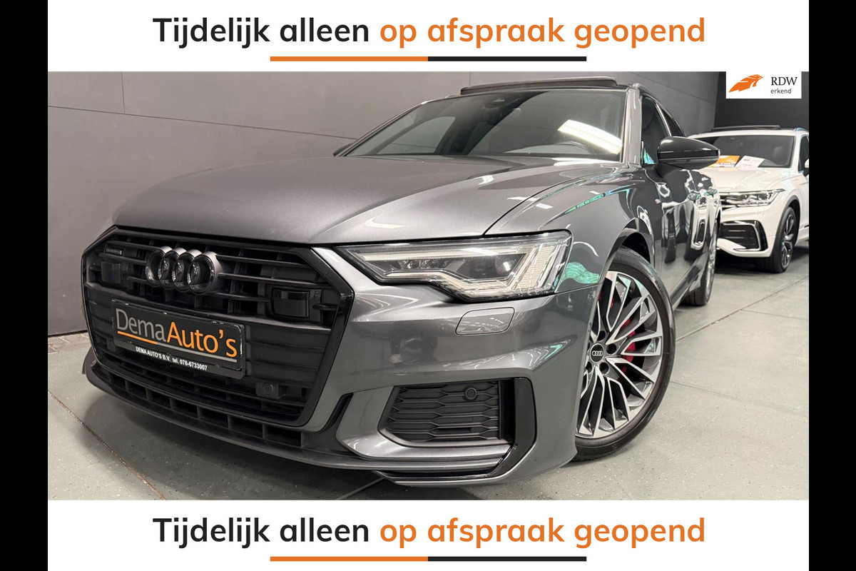 Audi A6 Avant 55 TFSI e-quattro 3X S-LINE BLACK-LINE SOH-TEST/PANO/B&O/SFEERVERL/M-STOELEN/NAVI/DAB/CARPLAY///
