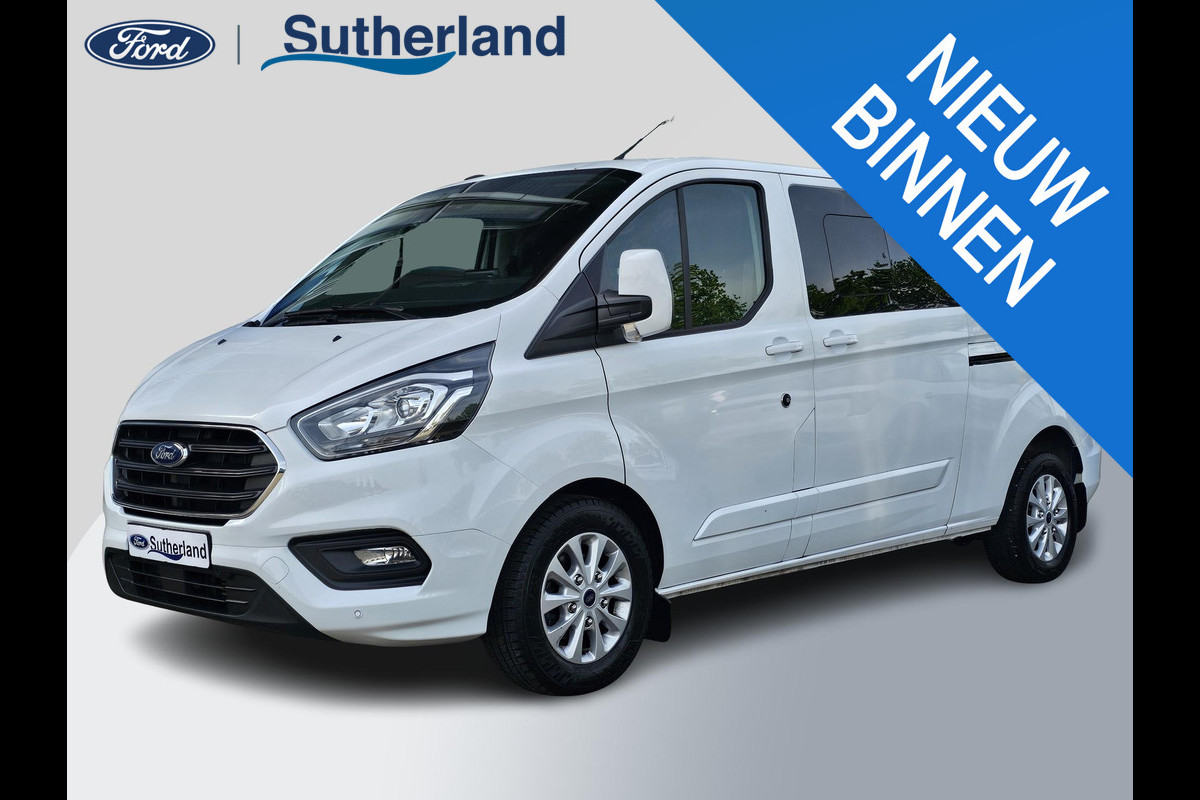 Ford Transit Custom 320 2.0 TDCI L2H1 Limited DC | 170pk Automaat | Dubbele Cabine | Trekkhaak | Dubbele Schuifdeur | Camare | Stoelverwarming