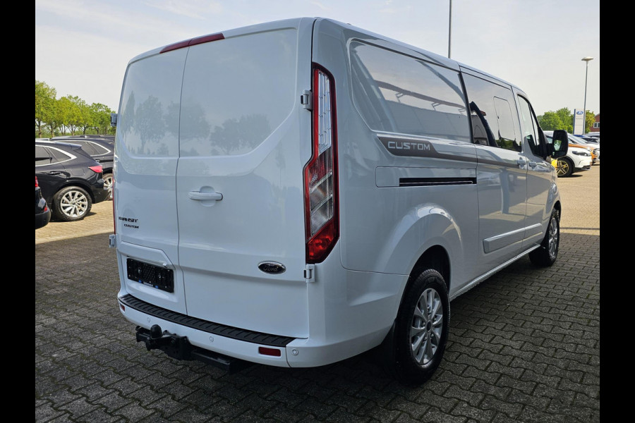 Ford Transit Custom 320 2.0 TDCI L2H1 Limited DC | 170pk Automaat | Dubbele Cabine | Trekkhaak | Dubbele Schuifdeur | Camare | Stoelverwarming