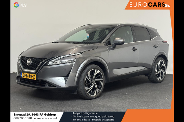 Nissan QASHQAI 1.3 MHEV DIG-T 158pk Xtronic Tekna+ Navigatie Apple Carplay/Android Auto Parkeersensoren 360 camera Adaptive cruise control Elektrisch panoramadak achterklep en bestuurderstoel Stoel-en stuurverwarming