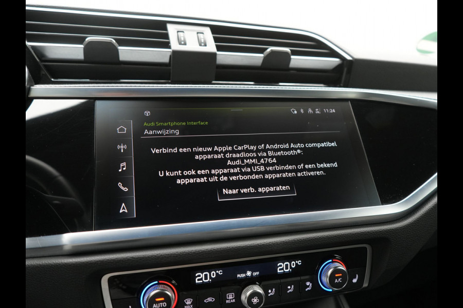 Audi Q3 45 TFSI e 2x S Line PHEV 245pk Dealer O.H. | Trekhaak Afn. | Adaptive Cruise | 360 Camera | Matrix LED | Sportstoelen Memory & Verwarmd | Keyless | Blis | Apple Carplay | Sfeerverlichting | 20"L.M | Navigatie | DAB | Plug In Hybrid |