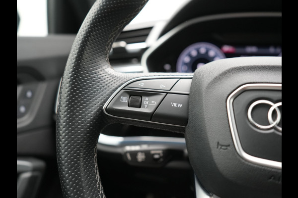 Audi Q3 45 TFSI e 2x S Line PHEV 245pk Dealer O.H. | Trekhaak Afn. | Adaptive Cruise | 360 Camera | Matrix LED | Sportstoelen Memory & Verwarmd | Keyless | Blis | Apple Carplay | Sfeerverlichting | 20"L.M | Navigatie | DAB | Plug In Hybrid |