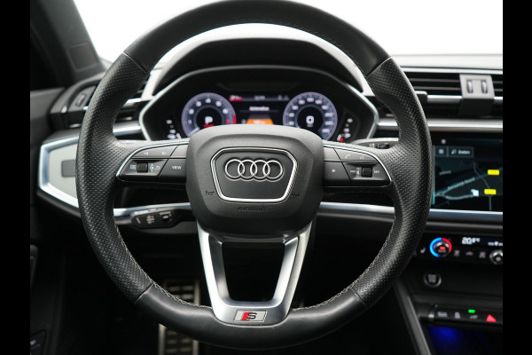 Audi Q3 45 TFSI e 2x S Line PHEV 245pk Dealer O.H. | Trekhaak Afn. | Adaptive Cruise | 360 Camera | Matrix LED | Sportstoelen Memory & Verwarmd | Keyless | Blis | Apple Carplay | Sfeerverlichting | 20"L.M | Navigatie | DAB | Plug In Hybrid |