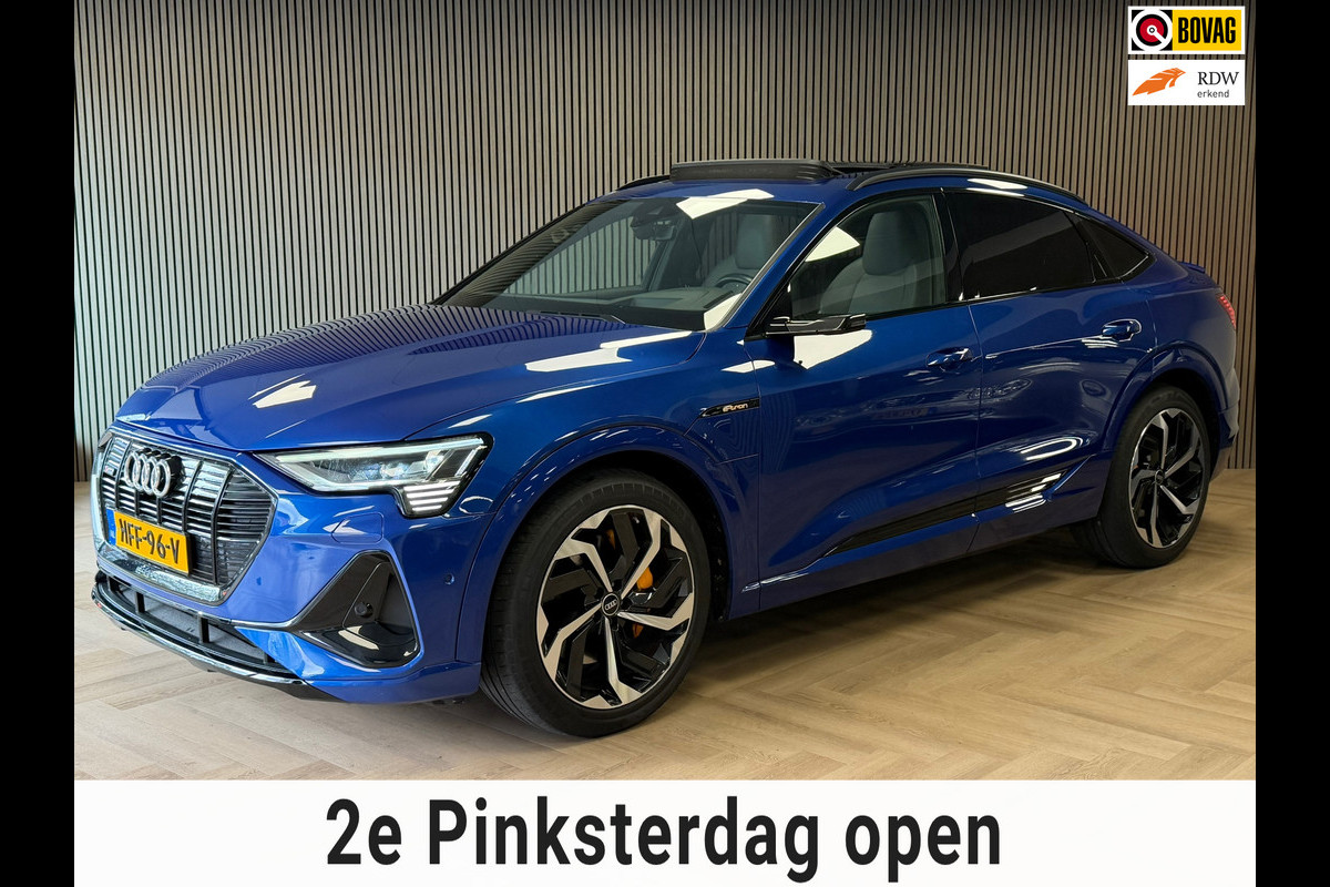 Audi e-tron Sportback 55 quattro S edition 95 kWh RS STOELEN PANO CAMERA VIRTUAL COCKPIT NAVI LEDER APPLE CARPLAY STOELVERWARMING
