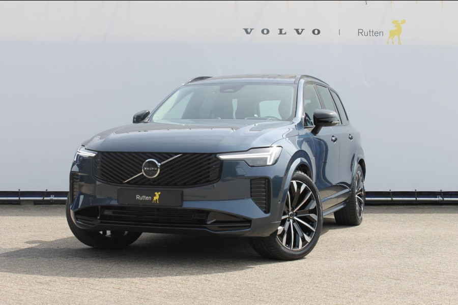 Volvo XC90 T8 455PK Autom Plug-in hybrid AWD Ultra Dark Luchtvering / Massagefunctie voorstoelen / Semi elektrisch wegklapbare trekhaak / Gelamineerd glas / Stoelventilatie / 21" lichtmetalen velgen