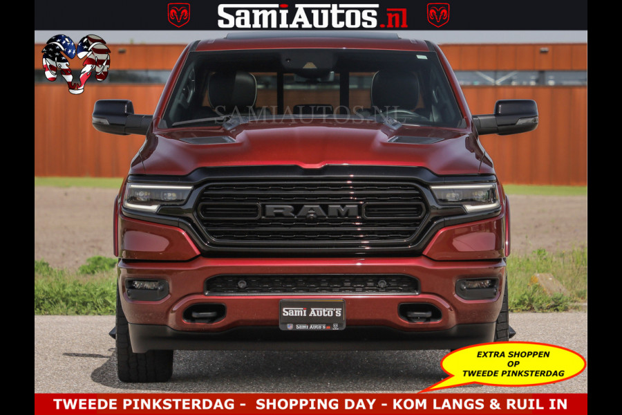 Dodge Ram DELMONICO | LIMITED NIGHT 5.7 V8 | BOM VOL | HUD | LUCHTVERING | MEEST LUXE DUBBELE CABINE | 5 PERSOONS | ROYALE STOELEN MET LUXE BEKLEDING | DC | GRIJSKENTEKEN | Z.G.A.N | EERSTE EIGENAAR | ORIGINELE NEDERLANDSE AUTO |