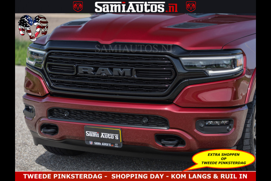Dodge Ram DELMONICO | LIMITED NIGHT 5.7 V8 | BOM VOL | HUD | LUCHTVERING | MEEST LUXE DUBBELE CABINE | 5 PERSOONS | ROYALE STOELEN MET LUXE BEKLEDING | DC | GRIJSKENTEKEN | Z.G.A.N | EERSTE EIGENAAR | ORIGINELE NEDERLANDSE AUTO |