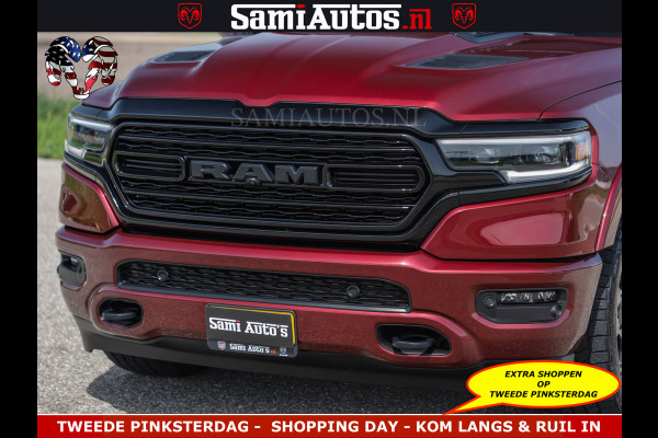 Dodge Ram DELMONICO | LIMITED NIGHT 5.7 V8 | BOM VOL | HUD | LUCHTVERING | MEEST LUXE DUBBELE CABINE | 5 PERSOONS | ROYALE STOELEN MET LUXE BEKLEDING | DC | GRIJSKENTEKEN | Z.G.A.N | EERSTE EIGENAAR | ORIGINELE NEDERLANDSE AUTO |
