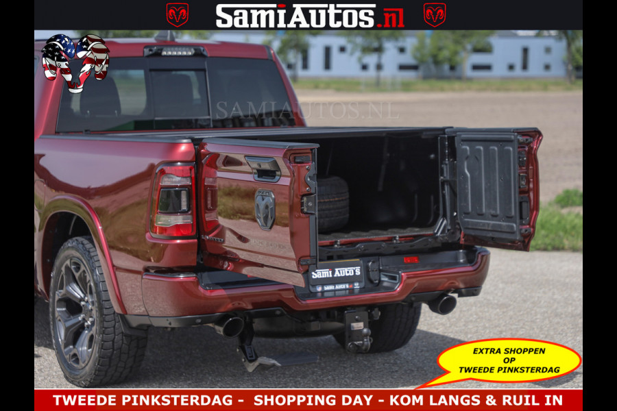 Dodge Ram DELMONICO | LIMITED NIGHT 5.7 V8 | BOM VOL | HUD | LUCHTVERING | MEEST LUXE DUBBELE CABINE | 5 PERSOONS | ROYALE STOELEN MET LUXE BEKLEDING | DC | GRIJSKENTEKEN | Z.G.A.N | EERSTE EIGENAAR | ORIGINELE NEDERLANDSE AUTO |