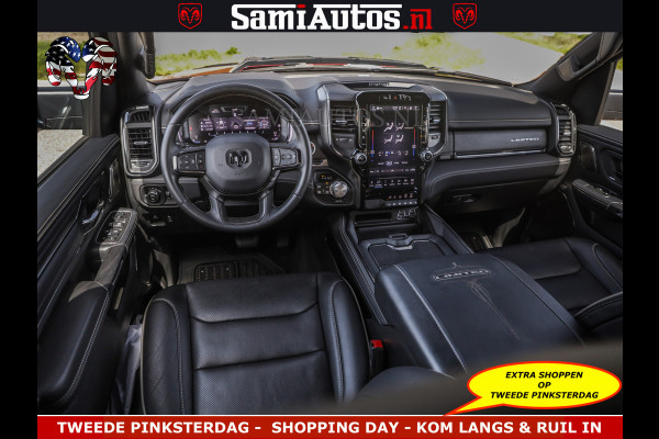 Dodge Ram DELMONICO | LIMITED NIGHT 5.7 V8 | BOM VOL | HUD | LUCHTVERING | MEEST LUXE DUBBELE CABINE | 5 PERSOONS | ROYALE STOELEN MET LUXE BEKLEDING | DC | GRIJSKENTEKEN | Z.G.A.N | EERSTE EIGENAAR | ORIGINELE NEDERLANDSE AUTO |