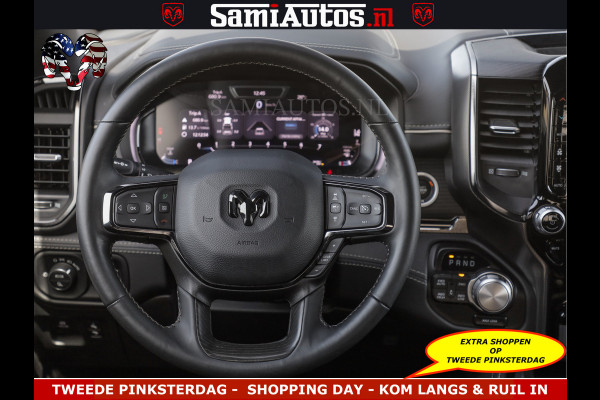 Dodge Ram DELMONICO | LIMITED NIGHT 5.7 V8 | BOM VOL | HUD | LUCHTVERING | MEEST LUXE DUBBELE CABINE | 5 PERSOONS | ROYALE STOELEN MET LUXE BEKLEDING | DC | GRIJSKENTEKEN | Z.G.A.N | EERSTE EIGENAAR | ORIGINELE NEDERLANDSE AUTO |