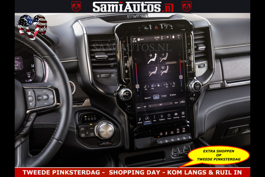Dodge Ram DELMONICO | LIMITED NIGHT 5.7 V8 | BOM VOL | HUD | LUCHTVERING | MEEST LUXE DUBBELE CABINE | 5 PERSOONS | ROYALE STOELEN MET LUXE BEKLEDING | DC | GRIJSKENTEKEN | Z.G.A.N | EERSTE EIGENAAR | ORIGINELE NEDERLANDSE AUTO |