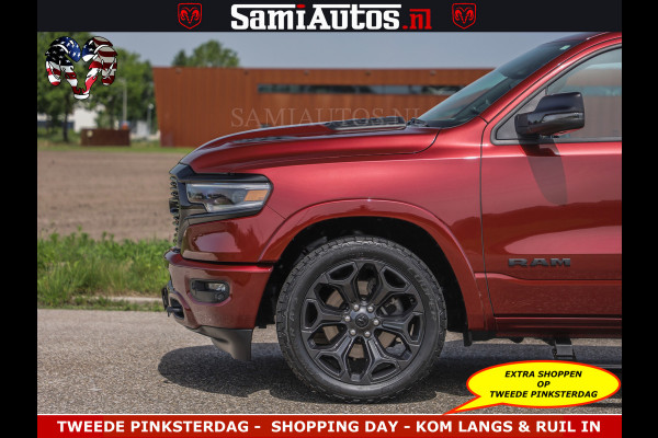 Dodge Ram DELMONICO | LIMITED NIGHT 5.7 V8 | BOM VOL | HUD | LUCHTVERING | MEEST LUXE DUBBELE CABINE | 5 PERSOONS | ROYALE STOELEN MET LUXE BEKLEDING | DC | GRIJSKENTEKEN | Z.G.A.N | EERSTE EIGENAAR | ORIGINELE NEDERLANDSE AUTO |