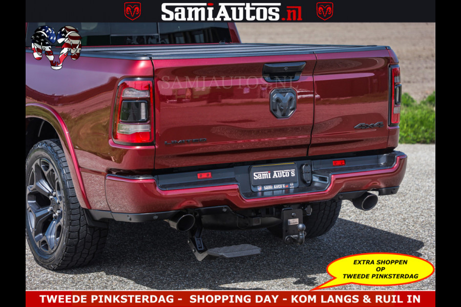 Dodge Ram DELMONICO | LIMITED NIGHT 5.7 V8 | BOM VOL | HUD | LUCHTVERING | MEEST LUXE DUBBELE CABINE | 5 PERSOONS | ROYALE STOELEN MET LUXE BEKLEDING | DC | GRIJSKENTEKEN | Z.G.A.N | EERSTE EIGENAAR | ORIGINELE NEDERLANDSE AUTO |