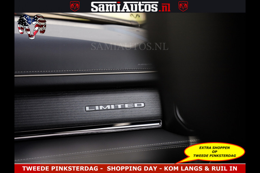 Dodge Ram DELMONICO | LIMITED NIGHT 5.7 V8 | BOM VOL | HUD | LUCHTVERING | MEEST LUXE DUBBELE CABINE | 5 PERSOONS | ROYALE STOELEN MET LUXE BEKLEDING | DC | GRIJSKENTEKEN | Z.G.A.N | EERSTE EIGENAAR | ORIGINELE NEDERLANDSE AUTO |