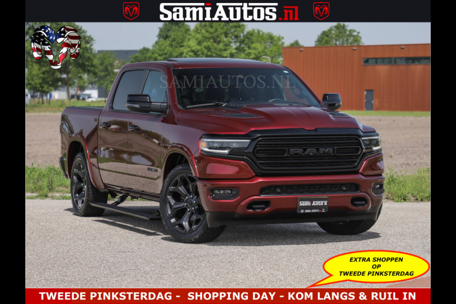 Dodge Ram DELMONICO | LIMITED NIGHT 5.7 V8 | BOM VOL | HUD | LUCHTVERING | MEEST LUXE DUBBELE CABINE | 5 PERSOONS | ROYALE STOELEN MET LUXE BEKLEDING | DC | GRIJSKENTEKEN | Z.G.A.N | EERSTE EIGENAAR | ORIGINELE NEDERLANDSE AUTO |