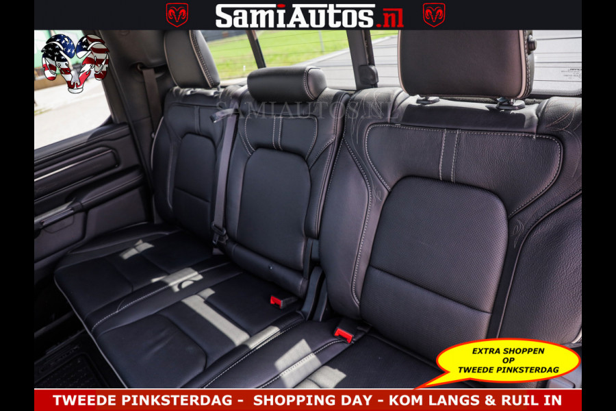 Dodge Ram DELMONICO | LIMITED NIGHT 5.7 V8 | BOM VOL | HUD | LUCHTVERING | MEEST LUXE DUBBELE CABINE | 5 PERSOONS | ROYALE STOELEN MET LUXE BEKLEDING | DC | GRIJSKENTEKEN | Z.G.A.N | EERSTE EIGENAAR | ORIGINELE NEDERLANDSE AUTO |