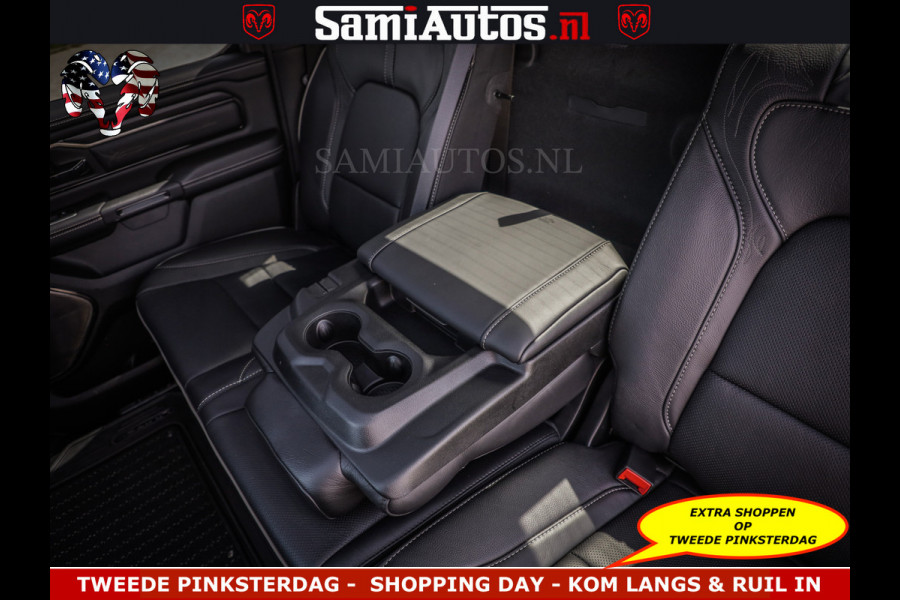 Dodge Ram DELMONICO | LIMITED NIGHT 5.7 V8 | BOM VOL | HUD | LUCHTVERING | MEEST LUXE DUBBELE CABINE | 5 PERSOONS | ROYALE STOELEN MET LUXE BEKLEDING | DC | GRIJSKENTEKEN | Z.G.A.N | EERSTE EIGENAAR | ORIGINELE NEDERLANDSE AUTO |