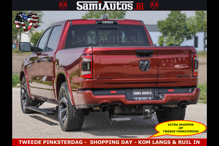 Dodge Ram DELMONICO | LIMITED NIGHT 5.7 V8 | BOM VOL | HUD | LUCHTVERING | MEEST LUXE DUBBELE CABINE | 5 PERSOONS | ROYALE STOELEN MET LUXE BEKLEDING | DC | GRIJSKENTEKEN | Z.G.A.N | EERSTE EIGENAAR | ORIGINELE NEDERLANDSE AUTO |