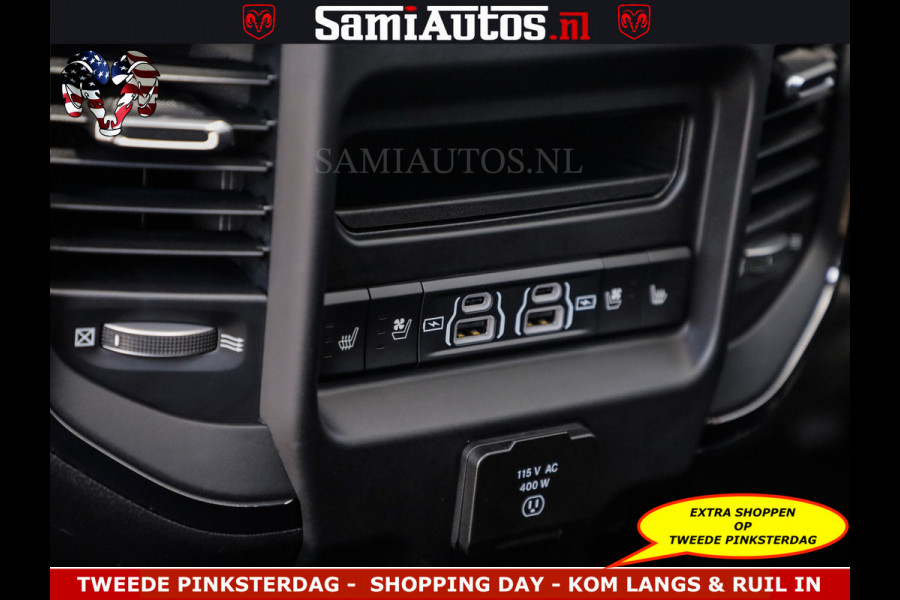 Dodge Ram DELMONICO | LIMITED NIGHT 5.7 V8 | BOM VOL | HUD | LUCHTVERING | MEEST LUXE DUBBELE CABINE | 5 PERSOONS | ROYALE STOELEN MET LUXE BEKLEDING | DC | GRIJSKENTEKEN | Z.G.A.N | EERSTE EIGENAAR | ORIGINELE NEDERLANDSE AUTO |