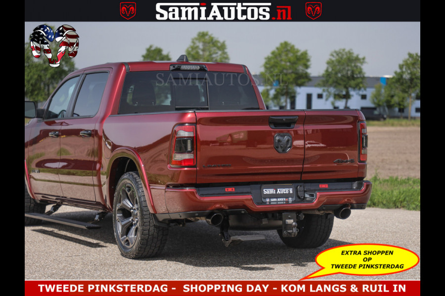 Dodge Ram DELMONICO | LIMITED NIGHT 5.7 V8 | BOM VOL | HUD | LUCHTVERING | MEEST LUXE DUBBELE CABINE | 5 PERSOONS | ROYALE STOELEN MET LUXE BEKLEDING | DC | GRIJSKENTEKEN | Z.G.A.N | EERSTE EIGENAAR | ORIGINELE NEDERLANDSE AUTO |