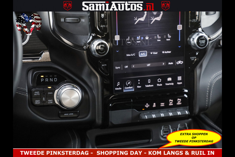 Dodge Ram DELMONICO | LIMITED NIGHT 5.7 V8 | BOM VOL | HUD | LUCHTVERING | MEEST LUXE DUBBELE CABINE | 5 PERSOONS | ROYALE STOELEN MET LUXE BEKLEDING | DC | GRIJSKENTEKEN | Z.G.A.N | EERSTE EIGENAAR | ORIGINELE NEDERLANDSE AUTO |