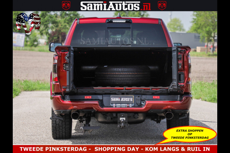 Dodge Ram DELMONICO | LIMITED NIGHT 5.7 V8 | BOM VOL | HUD | LUCHTVERING | MEEST LUXE DUBBELE CABINE | 5 PERSOONS | ROYALE STOELEN MET LUXE BEKLEDING | DC | GRIJSKENTEKEN | Z.G.A.N | EERSTE EIGENAAR | ORIGINELE NEDERLANDSE AUTO |