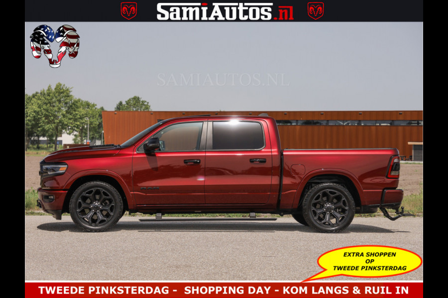 Dodge Ram DELMONICO | LIMITED NIGHT 5.7 V8 | BOM VOL | HUD | LUCHTVERING | MEEST LUXE DUBBELE CABINE | 5 PERSOONS | ROYALE STOELEN MET LUXE BEKLEDING | DC | GRIJSKENTEKEN | Z.G.A.N | EERSTE EIGENAAR | ORIGINELE NEDERLANDSE AUTO |