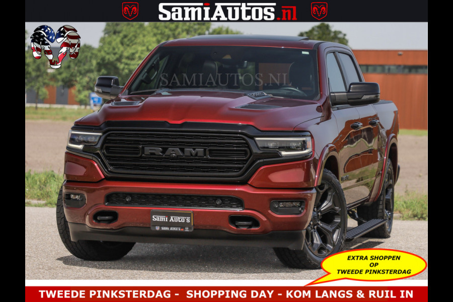 Dodge Ram DELMONICO | LIMITED NIGHT 5.7 V8 | BOM VOL | HUD | LUCHTVERING | MEEST LUXE DUBBELE CABINE | 5 PERSOONS | ROYALE STOELEN MET LUXE BEKLEDING | DC | GRIJSKENTEKEN | Z.G.A.N | EERSTE EIGENAAR | ORIGINELE NEDERLANDSE AUTO |