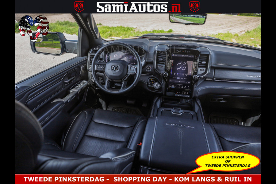 Dodge Ram DELMONICO | LIMITED NIGHT 5.7 V8 | BOM VOL | HUD | LUCHTVERING | MEEST LUXE DUBBELE CABINE | 5 PERSOONS | ROYALE STOELEN MET LUXE BEKLEDING | DC | GRIJSKENTEKEN | Z.G.A.N | EERSTE EIGENAAR | ORIGINELE NEDERLANDSE AUTO |