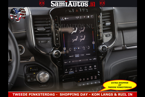 Dodge Ram DELMONICO | LIMITED NIGHT 5.7 V8 | BOM VOL | HUD | LUCHTVERING | MEEST LUXE DUBBELE CABINE | 5 PERSOONS | ROYALE STOELEN MET LUXE BEKLEDING | DC | GRIJSKENTEKEN | Z.G.A.N | EERSTE EIGENAAR | ORIGINELE NEDERLANDSE AUTO |