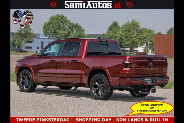 Dodge Ram DELMONICO | LIMITED NIGHT 5.7 V8 | BOM VOL | HUD | LUCHTVERING | MEEST LUXE DUBBELE CABINE | 5 PERSOONS | ROYALE STOELEN MET LUXE BEKLEDING | DC | GRIJSKENTEKEN | Z.G.A.N | EERSTE EIGENAAR | ORIGINELE NEDERLANDSE AUTO |