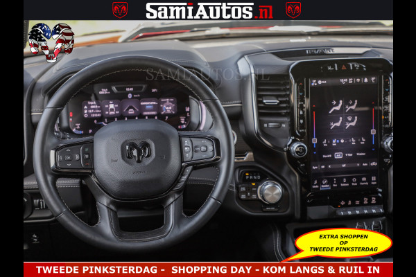 Dodge Ram DELMONICO | LIMITED NIGHT 5.7 V8 | BOM VOL | HUD | LUCHTVERING | MEEST LUXE DUBBELE CABINE | 5 PERSOONS | ROYALE STOELEN MET LUXE BEKLEDING | DC | GRIJSKENTEKEN | Z.G.A.N | EERSTE EIGENAAR | ORIGINELE NEDERLANDSE AUTO |