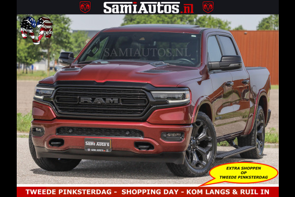 Dodge Ram DELMONICO | LIMITED NIGHT 5.7 V8 | BOM VOL | HUD | LUCHTVERING | MEEST LUXE DUBBELE CABINE | 5 PERSOONS | ROYALE STOELEN MET LUXE BEKLEDING | DC | GRIJSKENTEKEN | Z.G.A.N | EERSTE EIGENAAR | ORIGINELE NEDERLANDSE AUTO |