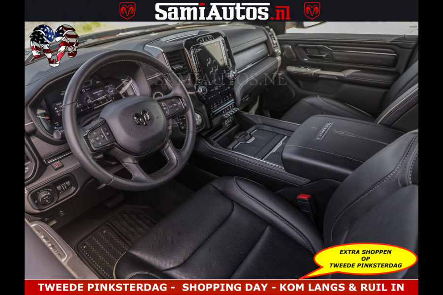 Dodge Ram DELMONICO | LIMITED NIGHT 5.7 V8 | BOM VOL | HUD | LUCHTVERING | MEEST LUXE DUBBELE CABINE | 5 PERSOONS | ROYALE STOELEN MET LUXE BEKLEDING | DC | GRIJSKENTEKEN | Z.G.A.N | EERSTE EIGENAAR | ORIGINELE NEDERLANDSE AUTO |