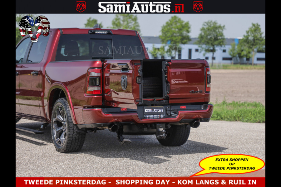 Dodge Ram DELMONICO | LIMITED NIGHT 5.7 V8 | BOM VOL | HUD | LUCHTVERING | MEEST LUXE DUBBELE CABINE | 5 PERSOONS | ROYALE STOELEN MET LUXE BEKLEDING | DC | GRIJSKENTEKEN | Z.G.A.N | EERSTE EIGENAAR | ORIGINELE NEDERLANDSE AUTO |