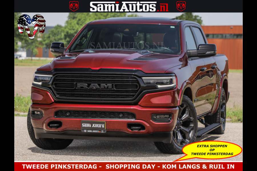 Dodge Ram DELMONICO | LIMITED NIGHT 5.7 V8 | BOM VOL | HUD | LUCHTVERING | MEEST LUXE DUBBELE CABINE | 5 PERSOONS | ROYALE STOELEN MET LUXE BEKLEDING | DC | GRIJSKENTEKEN | Z.G.A.N | EERSTE EIGENAAR | ORIGINELE NEDERLANDSE AUTO |