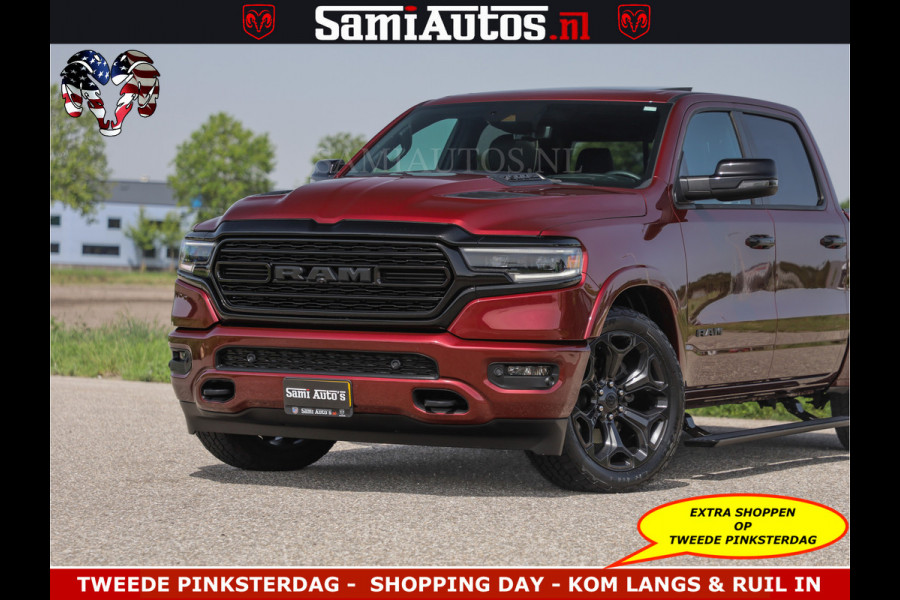 Dodge Ram DELMONICO | LIMITED NIGHT 5.7 V8 | BOM VOL | HUD | LUCHTVERING | MEEST LUXE DUBBELE CABINE | 5 PERSOONS | ROYALE STOELEN MET LUXE BEKLEDING | DC | GRIJSKENTEKEN | Z.G.A.N | EERSTE EIGENAAR | ORIGINELE NEDERLANDSE AUTO |