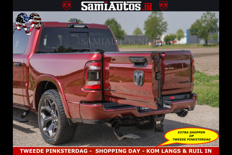 Dodge Ram DELMONICO | LIMITED NIGHT 5.7 V8 | BOM VOL | HUD | LUCHTVERING | MEEST LUXE DUBBELE CABINE | 5 PERSOONS | ROYALE STOELEN MET LUXE BEKLEDING | DC | GRIJSKENTEKEN | Z.G.A.N | EERSTE EIGENAAR | ORIGINELE NEDERLANDSE AUTO |