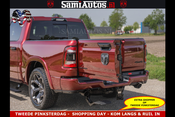 Dodge Ram DELMONICO | LIMITED NIGHT 5.7 V8 | BOM VOL | HUD | LUCHTVERING | MEEST LUXE DUBBELE CABINE | 5 PERSOONS | ROYALE STOELEN MET LUXE BEKLEDING | DC | GRIJSKENTEKEN | Z.G.A.N | EERSTE EIGENAAR | ORIGINELE NEDERLANDSE AUTO |
