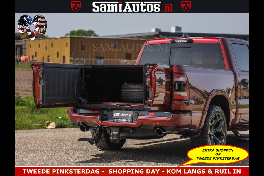 Dodge Ram DELMONICO | LIMITED NIGHT 5.7 V8 | BOM VOL | HUD | LUCHTVERING | MEEST LUXE DUBBELE CABINE | 5 PERSOONS | ROYALE STOELEN MET LUXE BEKLEDING | DC | GRIJSKENTEKEN | Z.G.A.N | EERSTE EIGENAAR | ORIGINELE NEDERLANDSE AUTO |