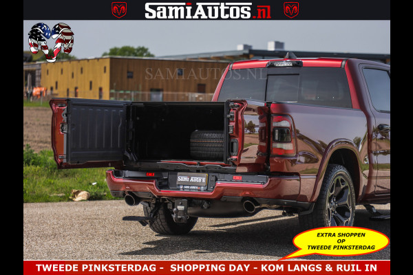 Dodge Ram DELMONICO | LIMITED NIGHT 5.7 V8 | BOM VOL | HUD | LUCHTVERING | MEEST LUXE DUBBELE CABINE | 5 PERSOONS | ROYALE STOELEN MET LUXE BEKLEDING | DC | GRIJSKENTEKEN | Z.G.A.N | EERSTE EIGENAAR | ORIGINELE NEDERLANDSE AUTO |