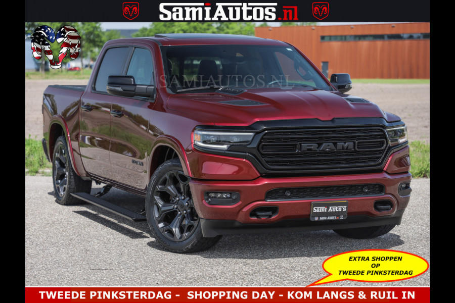 Dodge Ram DELMONICO | LIMITED NIGHT 5.7 V8 | BOM VOL | HUD | LUCHTVERING | MEEST LUXE DUBBELE CABINE | 5 PERSOONS | ROYALE STOELEN MET LUXE BEKLEDING | DC | GRIJSKENTEKEN | Z.G.A.N | EERSTE EIGENAAR | ORIGINELE NEDERLANDSE AUTO |