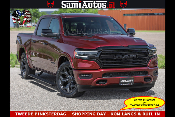 Dodge Ram DELMONICO | LIMITED NIGHT 5.7 V8 | BOM VOL | HUD | LUCHTVERING | MEEST LUXE DUBBELE CABINE | 5 PERSOONS | ROYALE STOELEN MET LUXE BEKLEDING | DC | GRIJSKENTEKEN | Z.G.A.N | EERSTE EIGENAAR | ORIGINELE NEDERLANDSE AUTO |