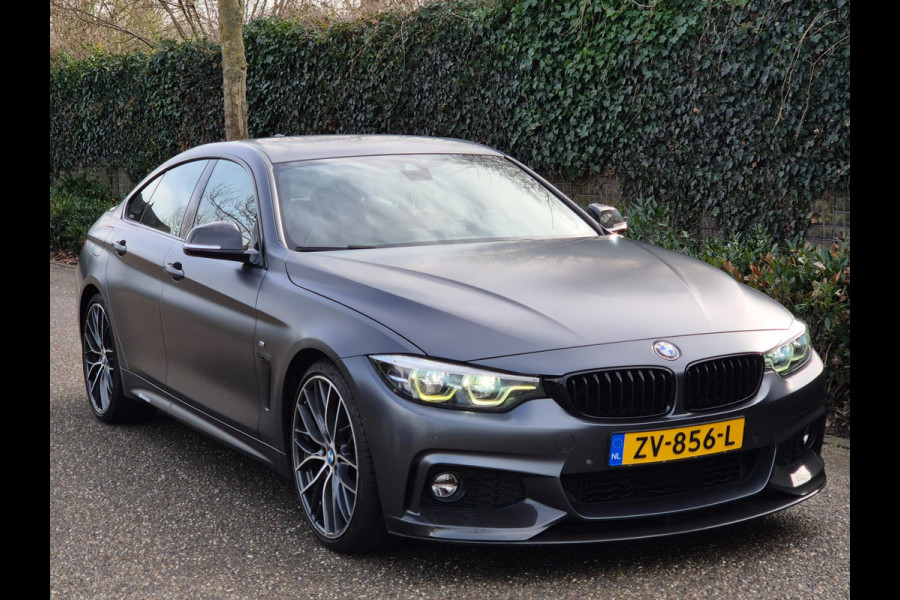 BMW 4 Serie 420i Gran Coupé M Sport Individual MAT Grey Orig BMW Performance 20inch Apple CarPlay High Executive BTW AUTO