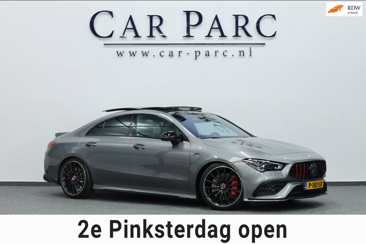 Mercedes-Benz CLA-Klasse AMG 35 4MATIC 360+PK MULTIBEAM/SFEER/VIRTUAL/PANO/HALF LEER+S.VERWARMING+MEMORY/360/ACC/12 MDN GARANTIE!