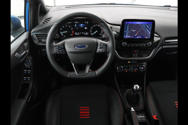 Ford Fiesta 1.0 EcoBoost ST-Line | Stoel & stuurverwarming | Adaptive cruise | Camera | Carplay | Full LED | Half leder | Side Assist | Navigatie | Park Assist | Climate control | Bluetooth