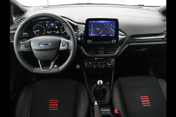 Ford Fiesta 1.0 EcoBoost ST-Line | Stoel & stuurverwarming | Adaptive cruise | Camera | Carplay | Full LED | Half leder | Side Assist | Navigatie | Park Assist | Climate control | Bluetooth